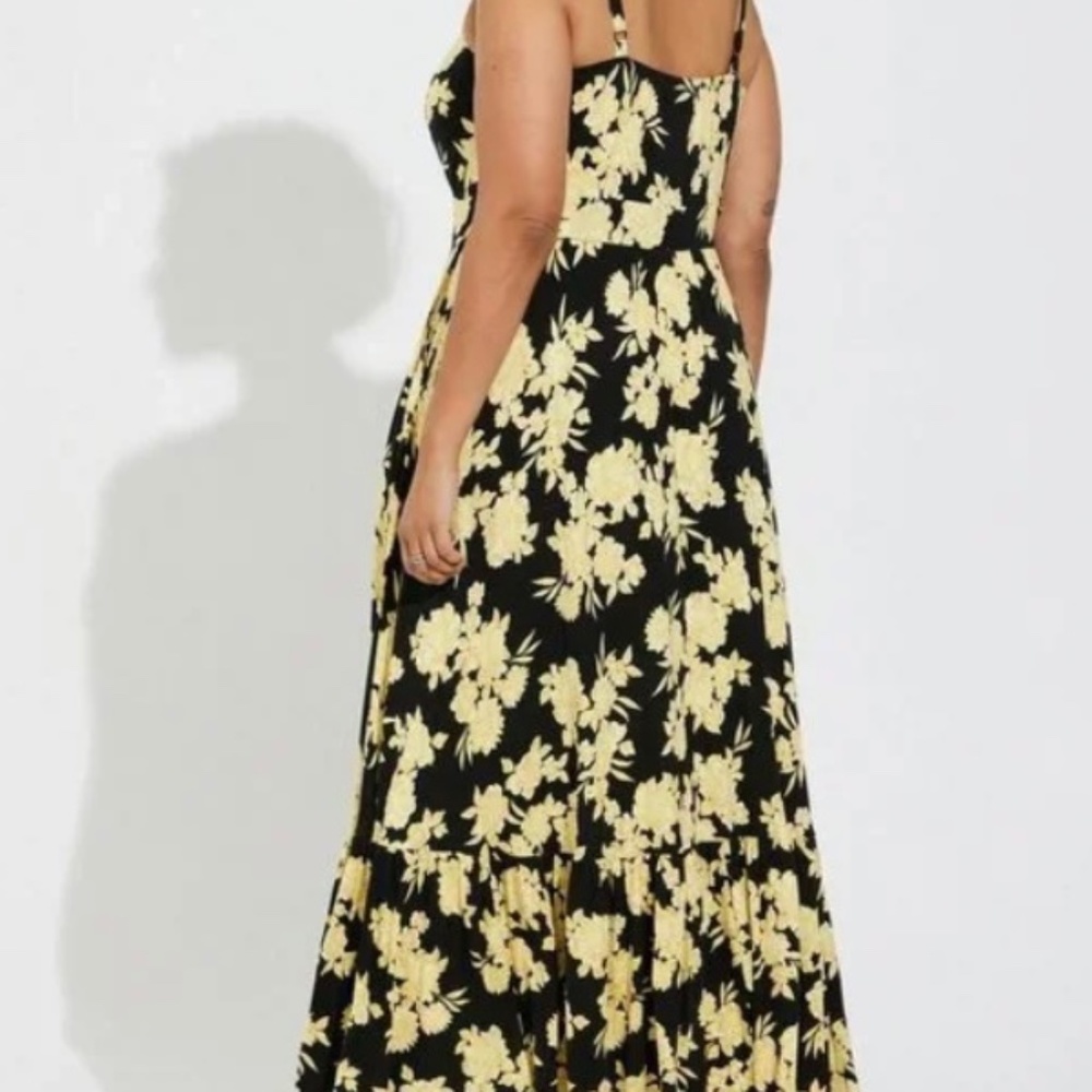 Torrid Yellow Floral Super Soft Maxi Dress Size 0